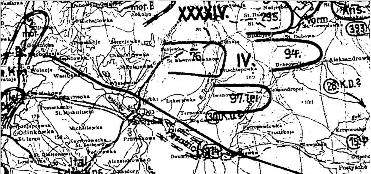 Карта «Положення на Сході» - карта становища військ вермахту в рамках нападу на Радянський Союз, включаючи положення з'єднань Червоної Армії, станом на 16.10.1941 р. (Документи відділу IIIb оперативного управління Генерального штабу сухопутних сил).